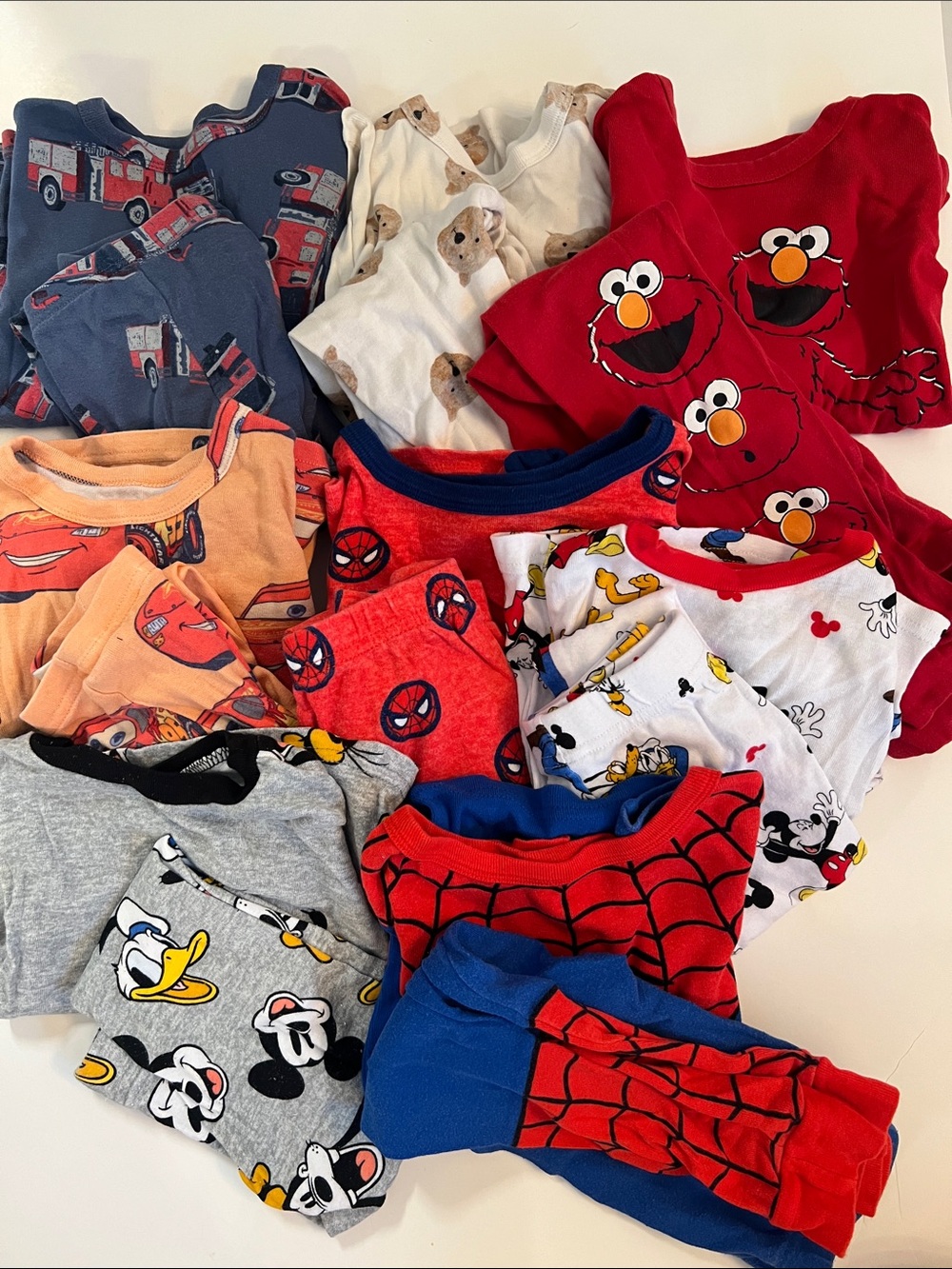 LOT! 8 Pairs of Boys Size 4 Pajamas!